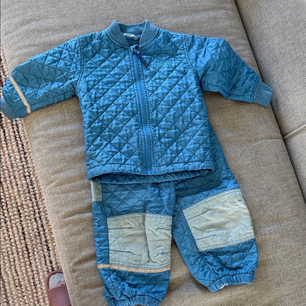 Celavi Blue Quilted Insulated Set